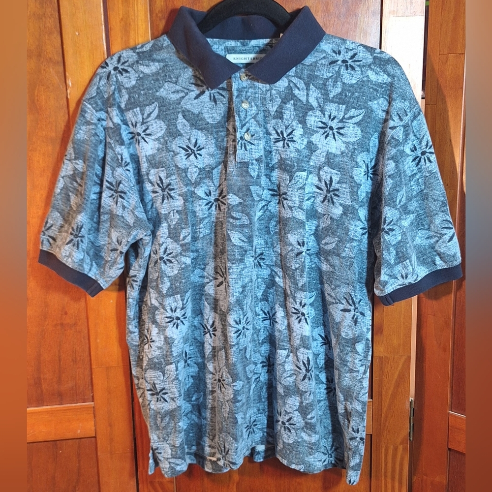 KNIGHTSBRIDGE Vintage Floral Polo Shirt